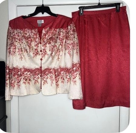 Tailleur jupe 46 soie Adrianna Papell