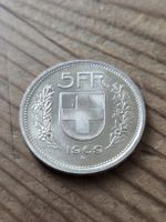 Schweizer 5 Franken Muenze 1969 B guter Zustand