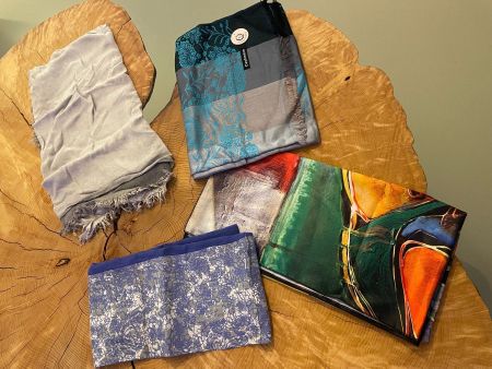 NEU! 4 écharpes/foulard Cachemire, laine, Marc'O Polo| Schal