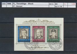 1988 FL, "Thronfolge - Block", ET - Stempel