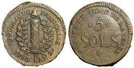 Mainz, 5 Sols 1793