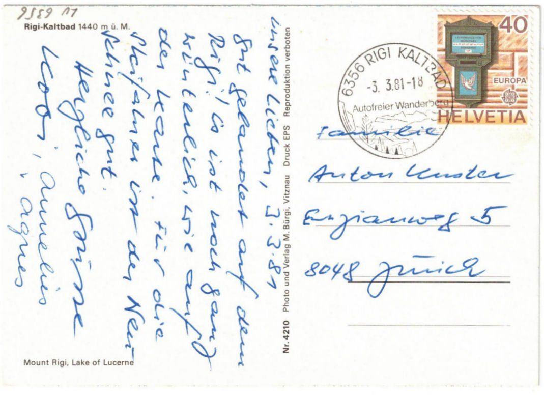 Cartoline postali: Rigi - Skilift Kaltbad – Usato da Binningen venduto da Mountainrider 1