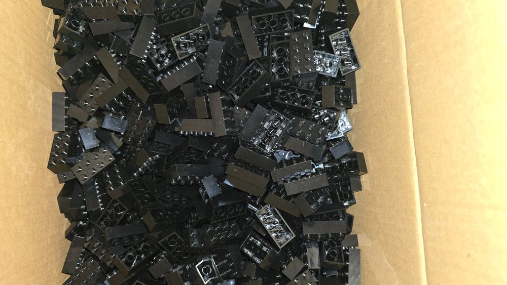 500x Simba Bricks Schwarz, 2x4x1, teils Ladenneu (Neu (gemäss ...