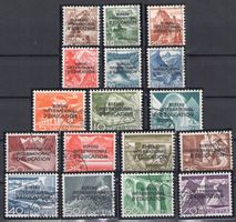 1948/50, D V, BIE, 23-39, 17 Werte gestempelt (14080)