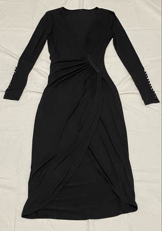 Schwarzes Baumwolljerseykleid (M/L), NEU