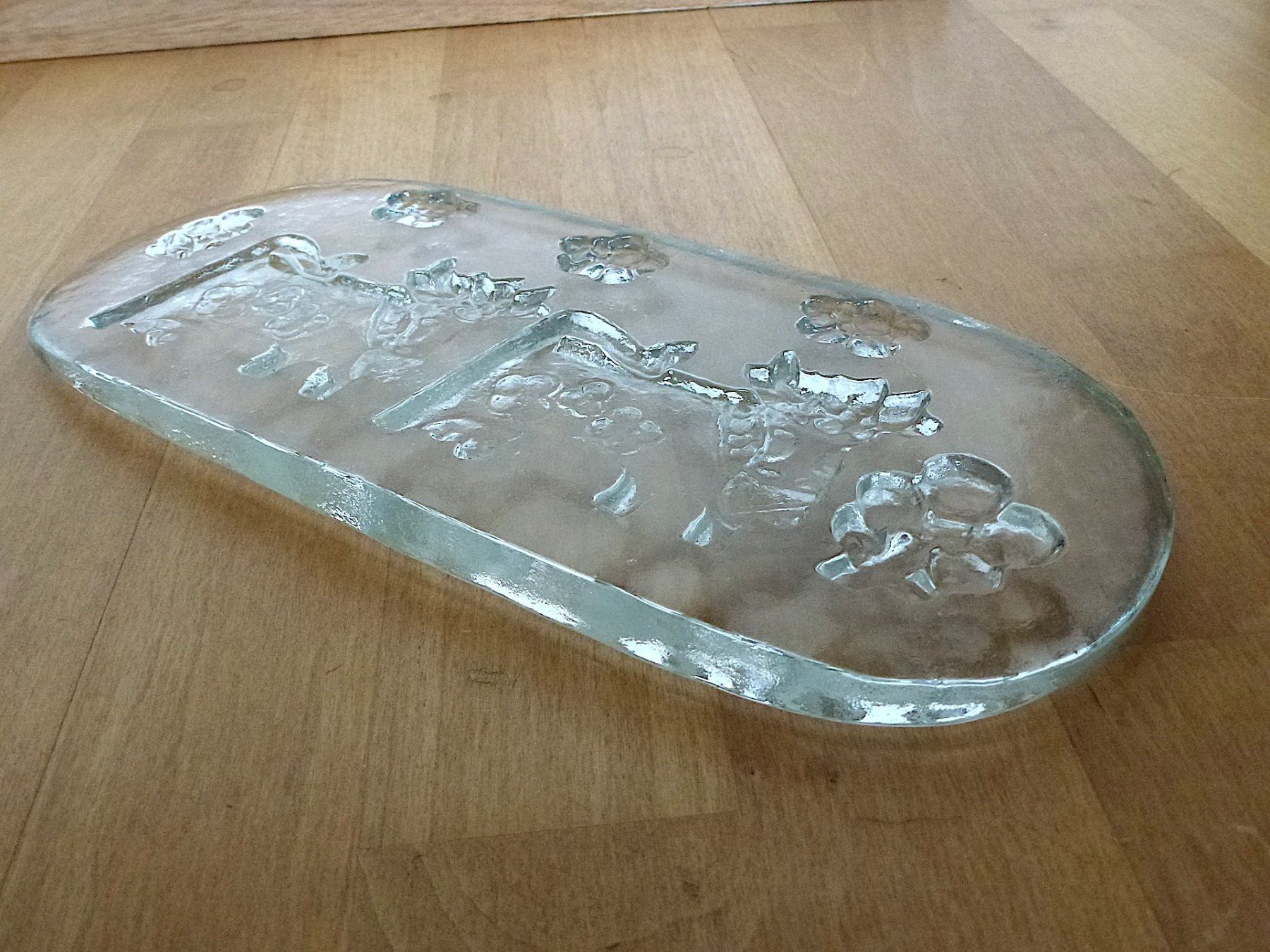 Servierplatten: Glasplatte mit Kühen - Glasi Hergiswil? – Gebraucht aus Zürich von Kalla36 2