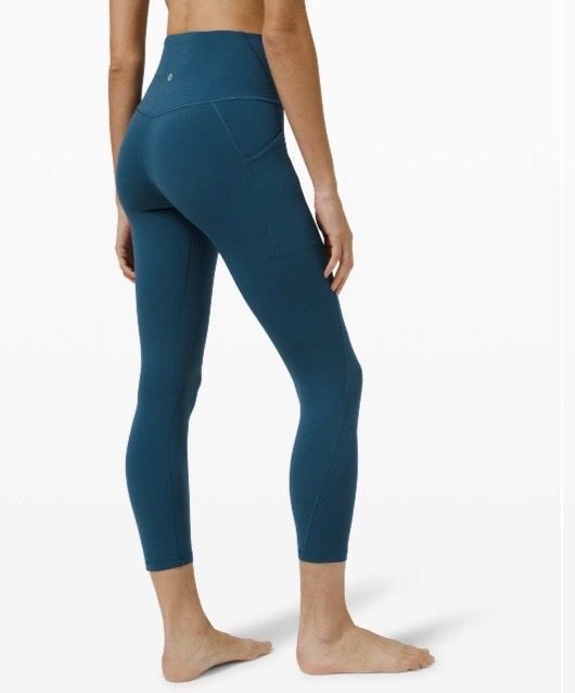 Lululemon Leggings: Lululemon Align High Rise Pant Pockets 25" Blue Borealis – Usato da Münchenstein venduto da B771 1