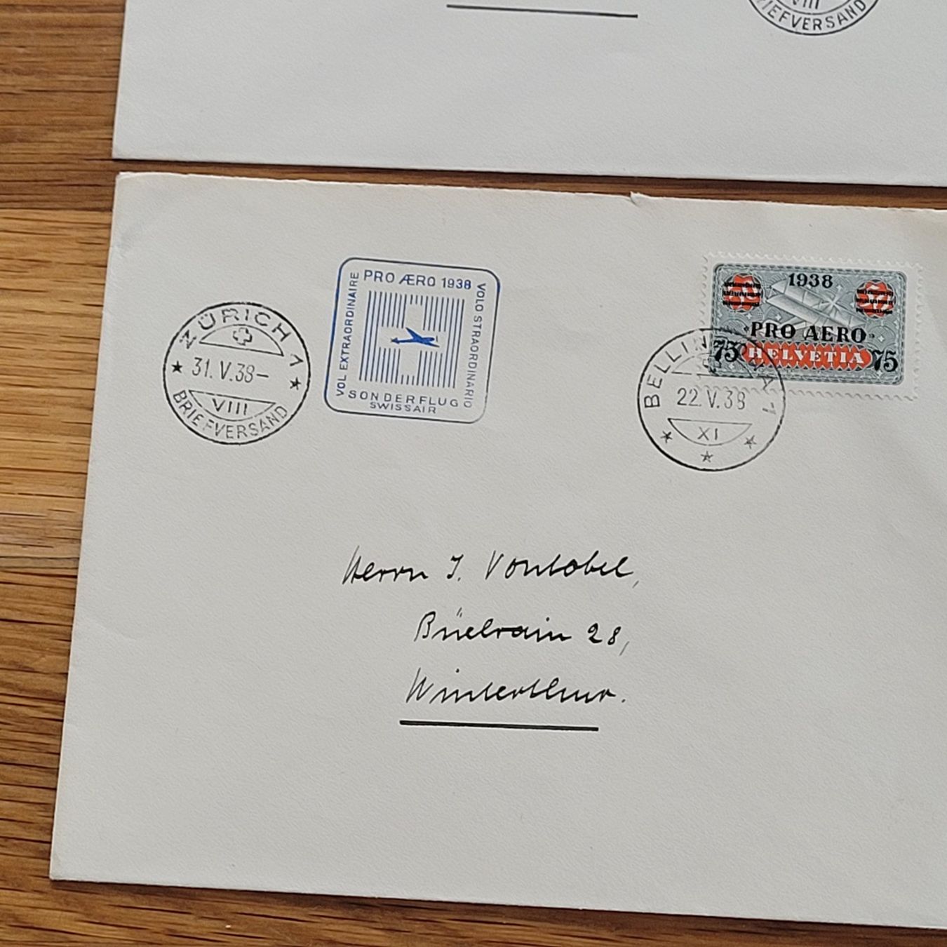 Tutti i francobolli: Lot Pro Aero 1938 – Usato da Biel/Bienne venduto da Destockweb 2