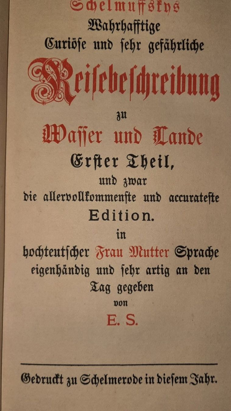 Libri: SCHELMUFFSKY. Ein lügenhafter Reiseroman – Usato da zürich venduto da gabab 5
