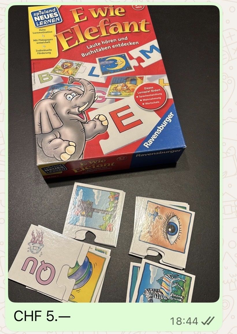 Giochi: Spiel E wie Elefant – Usato da Mörschwil venduto da Mibasel