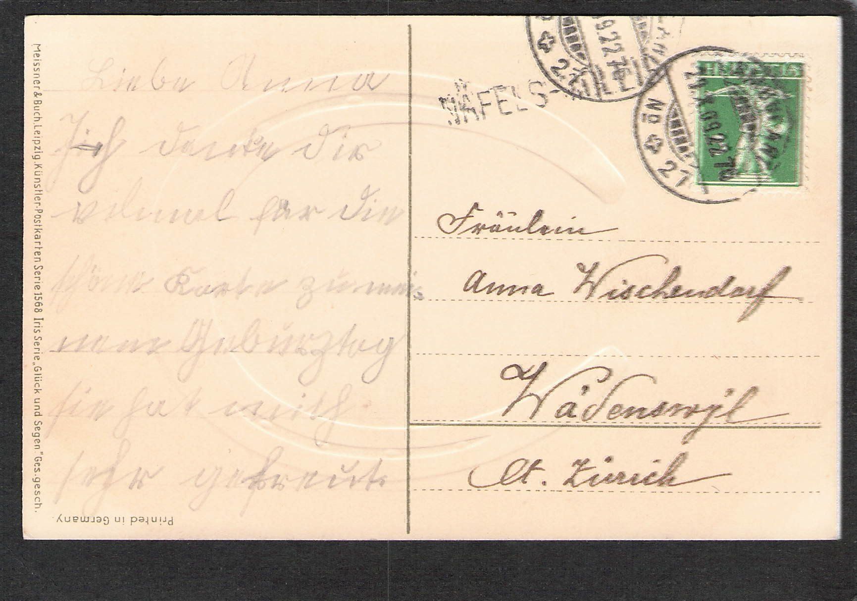 Cartoline postali: -Prägekarte , 1909 – Usato da Reichenburg venduto da Pipo-67 1