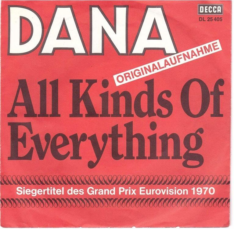 Dischi in vinile: Dana   --  All kinds of everything  Single7 – Usato da Rheinau venduto da asteng