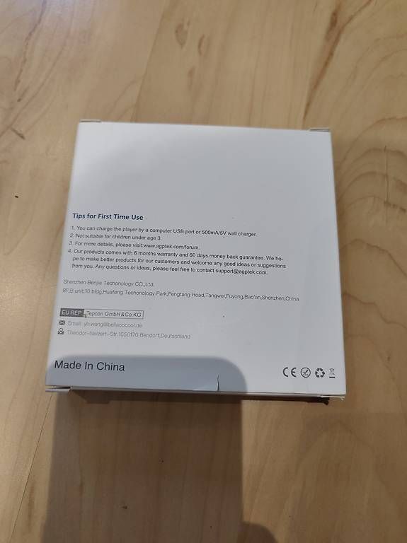 Lettore multimediale portatile: MP3 Player 16 GB / AGPTEK M16SB – Nuovo e nell'imballaggio originale da Oberdorf BL venduto da GuteQuali24H 1
