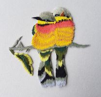 VOGEL - Aufnäher - Aufbügler - Stickerei - 9x8,2cm