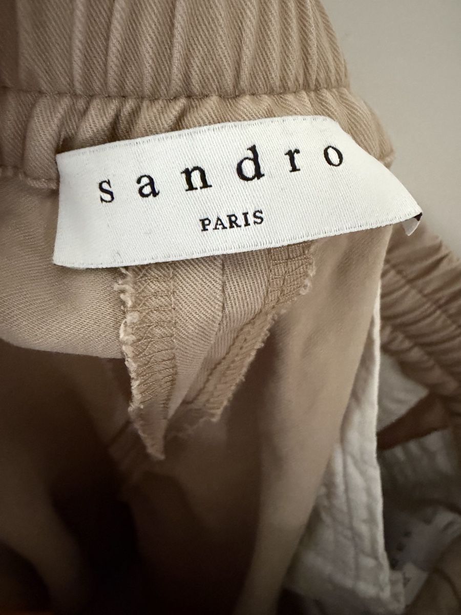 Sandro Pantaloni: Pantaloni Sandro Beige Taglia 38 Usati con macchie – Difettoso da Lugano venduto da can_xdd8 6