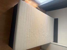 Bett mit Bettkasten dunkelgrau gebraucht guter Zustand