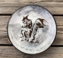 50er Jahre ORIGINAL Gustaf Spörri Teller Dekor Eichhörnchen