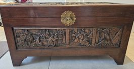 Antike/Vintage George Zee & Co. Holztruhe Hongkong