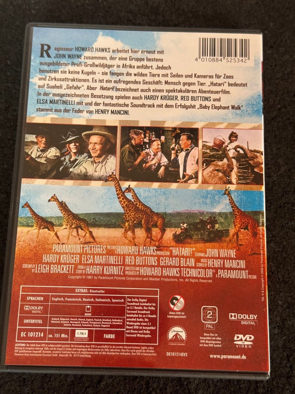 Tutti i DVDs: HATARI DVD EN/DE/FR/IT/SP JohnWayne – Usato da Fribourg venduto da tschjoly 1