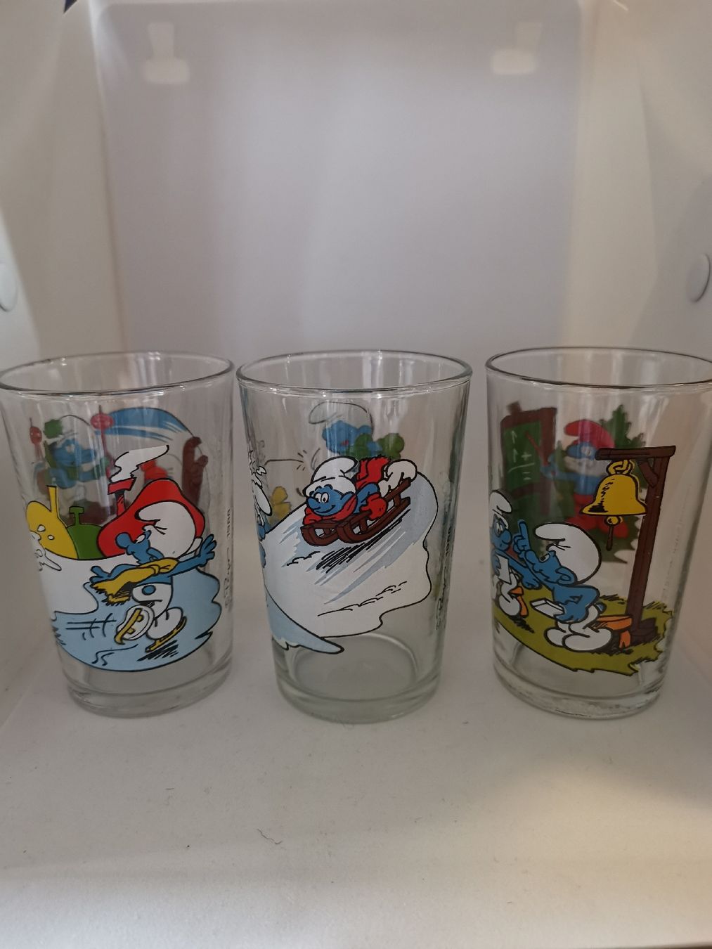Bicchieri: 3x Schlumpf Trinkgläser Vintage – Usato da Stans venduto da Findus7318 2