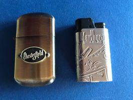 Feuerzeug Feuerzeuge CHESTERFIELD + MARLBORO Sammlung 2 Stk