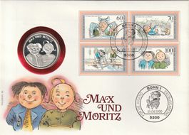 Numisbrief Max und Moritz 1990