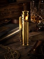 Massiver Messing-Benzinfeuerzeug – Vintage Retro