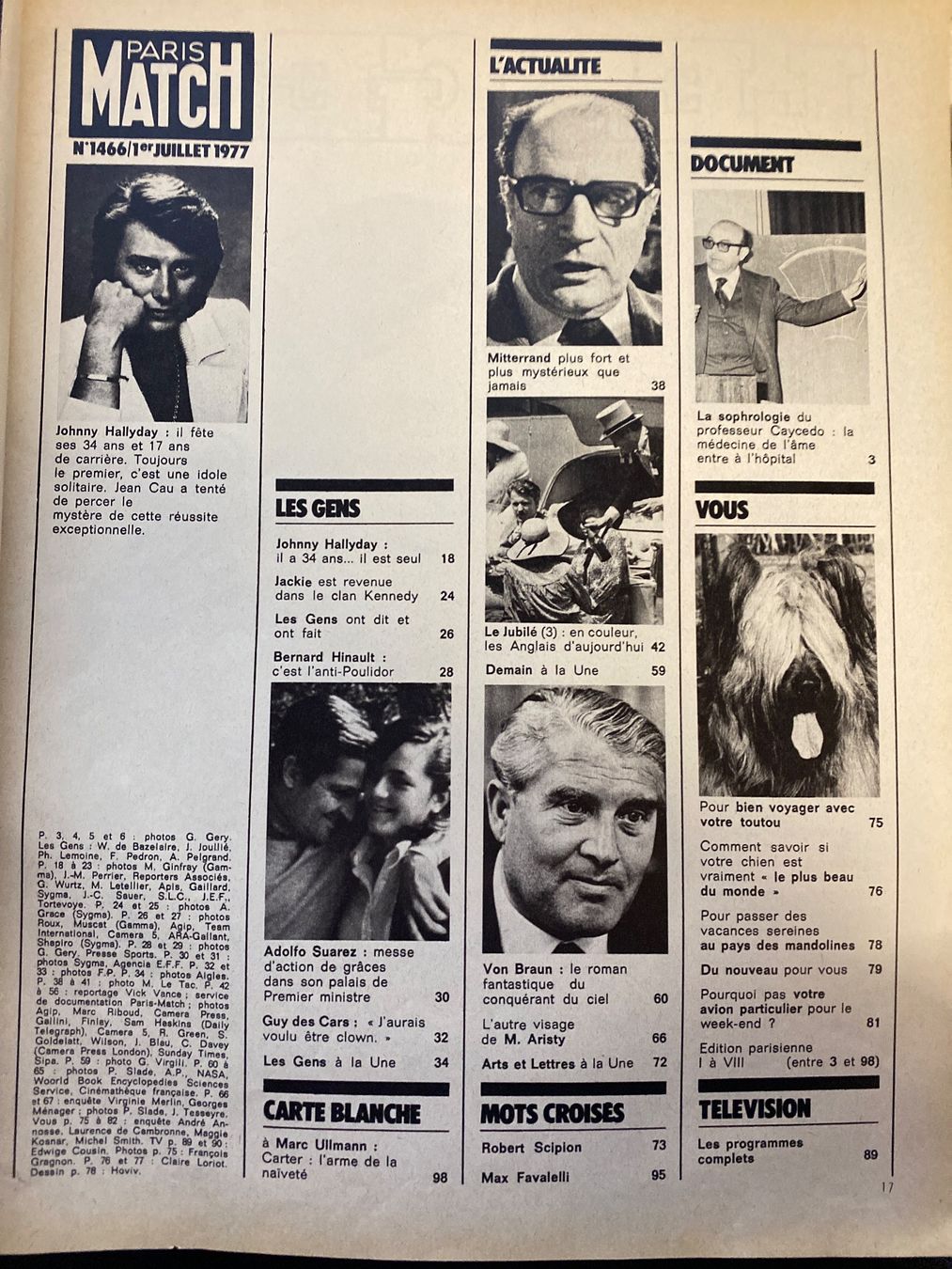 Riviste & Magazine: Paris Match - Johnny Hallyday 1977 – Usato da Le Brassus venduto da cinema13 1