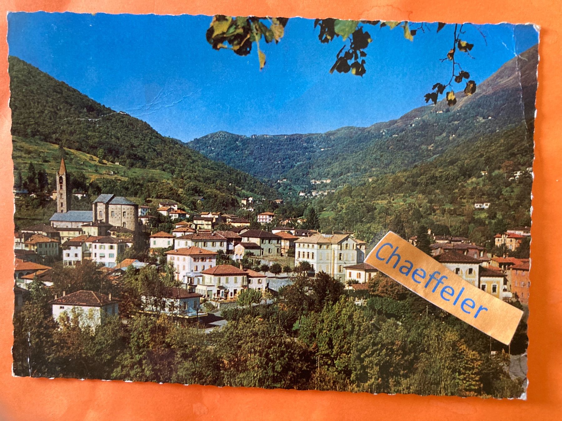 Cartoline postali: Tesserete (TI) Vista generale. FELDPOST – Usato da Zürich venduto da Chaeffeler