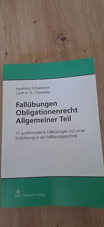 Libri: Fallübungen Obligationenrecht Allgemeiner Teil – Usato da Madiswil venduto da Oleander2
