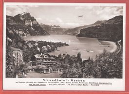 Weesen - Strandhotel mit Walensee - ca. 1950