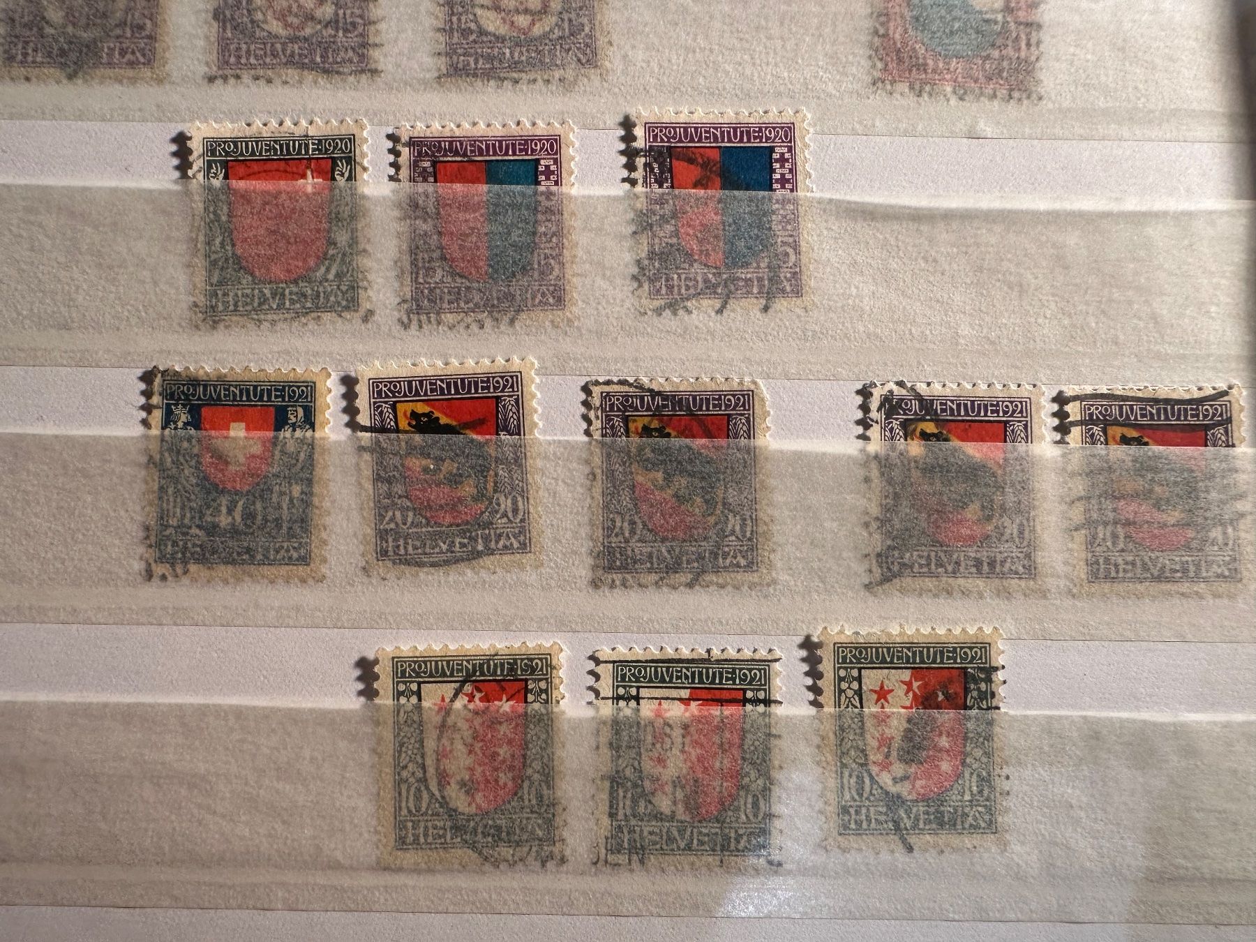 Tutti i francobolli: Pro Juventute 1919, 1920, 1921 usw. – Usato da Stettfurt venduto da 2442 5