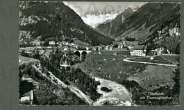 AK sw Göschenen UR Bahnhof,Dorf, Dammagletscher ≈ 1946