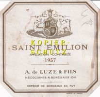 Etikette (gross) - Saint Émilion 1957 /bd