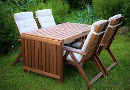 IKEA Gartenset (Äpplarö)  Tisch + 4 Hochlehnen