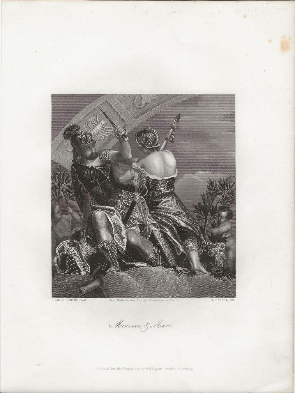 Stiche: Juno & Apollo - Stahlstich um 1840 – Gebraucht aus Frauenfeld von Merk52