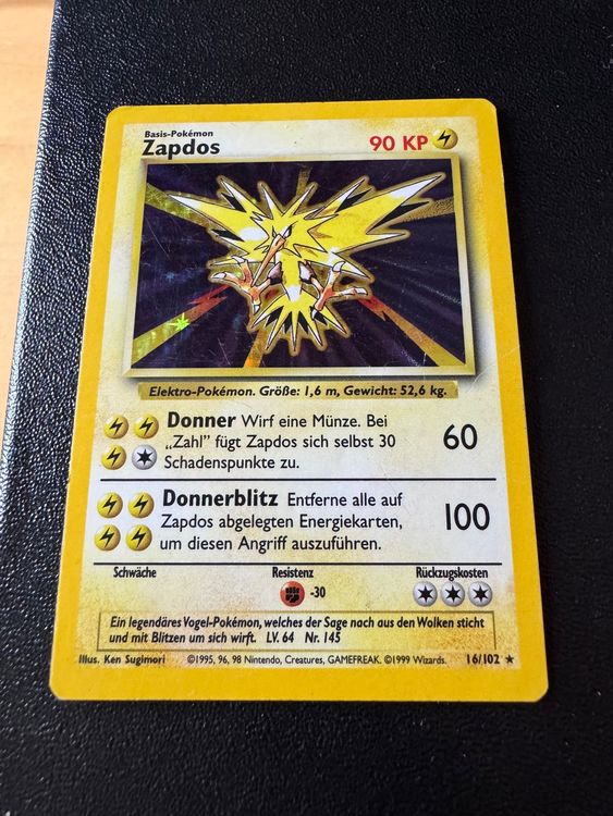 Zapdos Holo Base Pokemon Karte | Kaufen Auf Ricardo