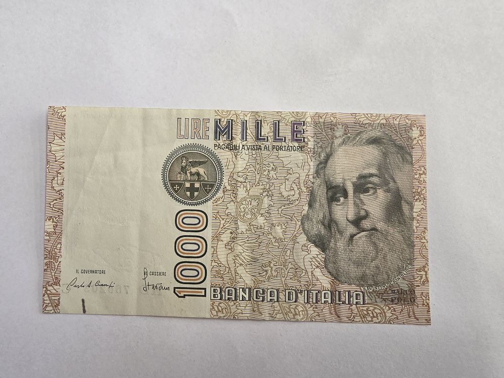 Italienische 1000 Lire Banknote (Gebraucht) in Dättwil AG für CHF 1 ...