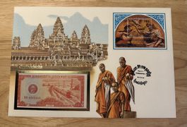 Banknoten Brief aus Kambodscha 