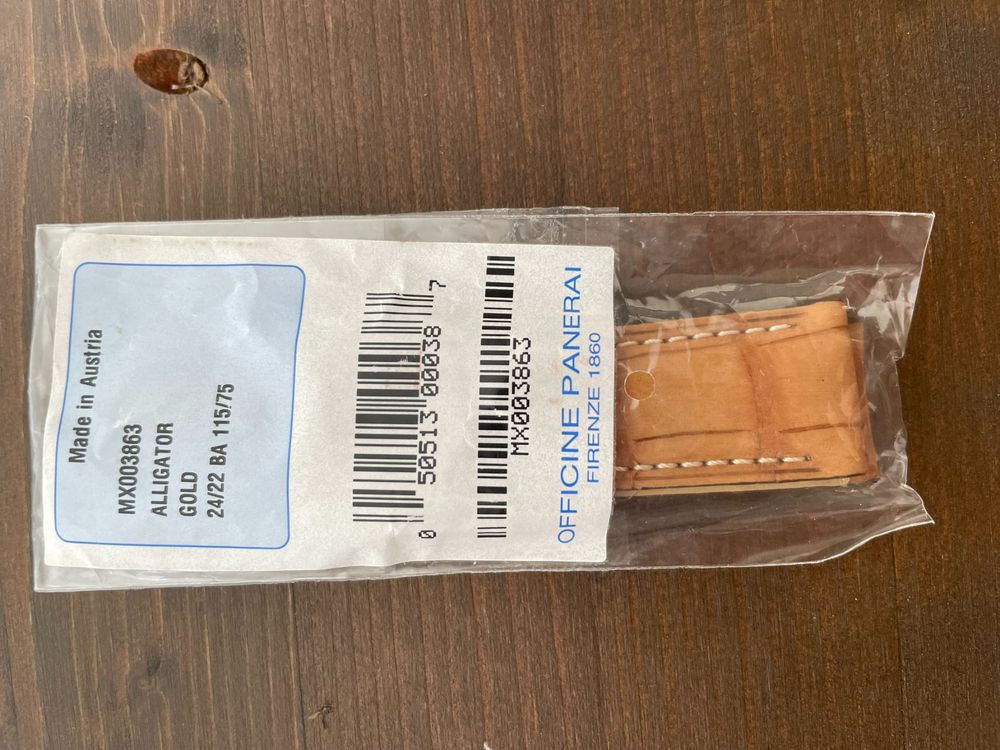 ORIGINAL PANERAI NUBUK KROKO ARMBAND in OVP 24 22 Kaufen auf