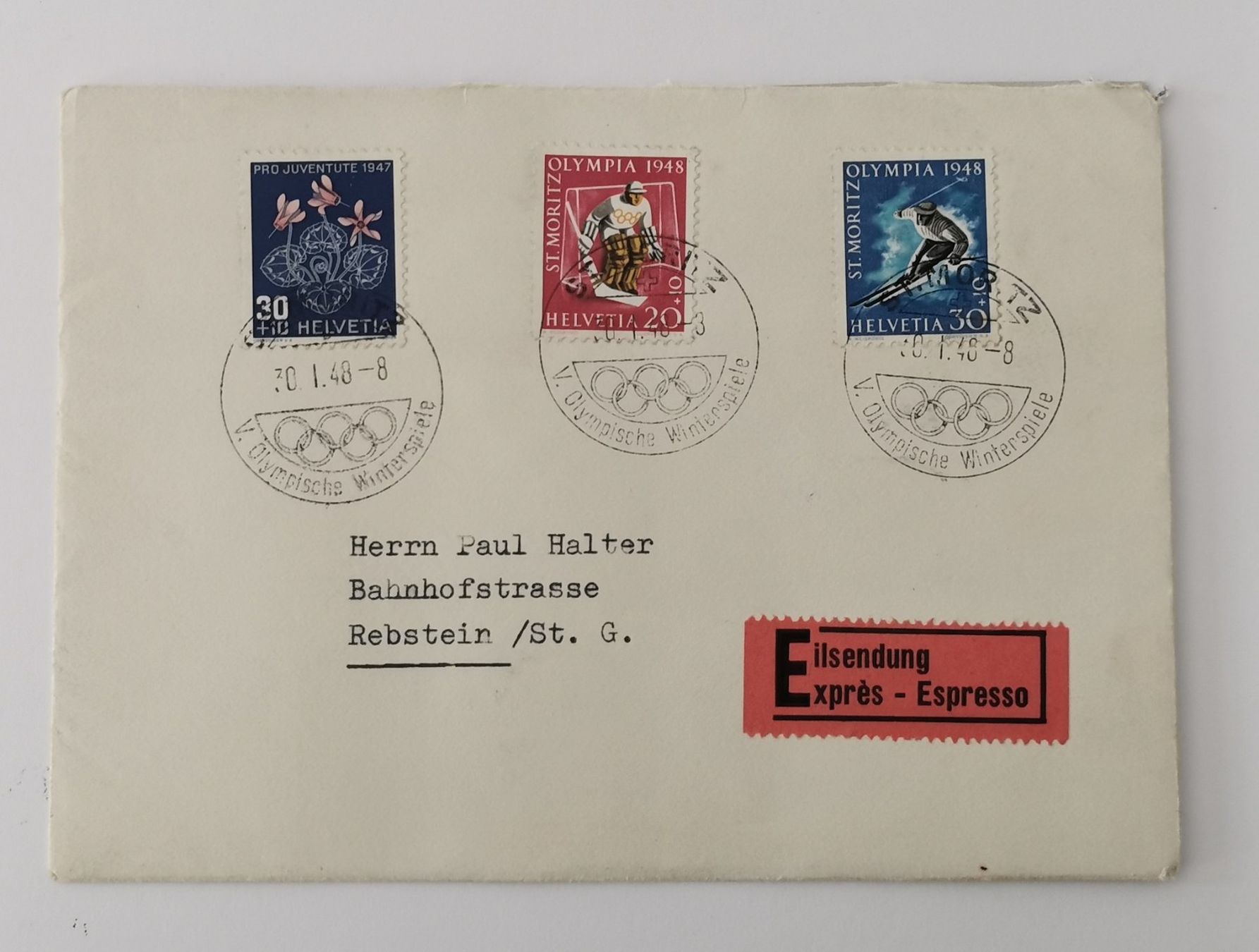 Alle Briefmarken: 1948 – Gebraucht aus Aadorf von Chnorli-Furz