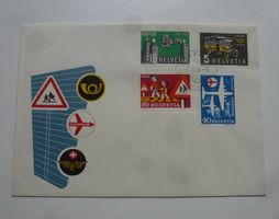FDC Brief 1956 mit ZNr. 324-327 Abstempelung italienisch