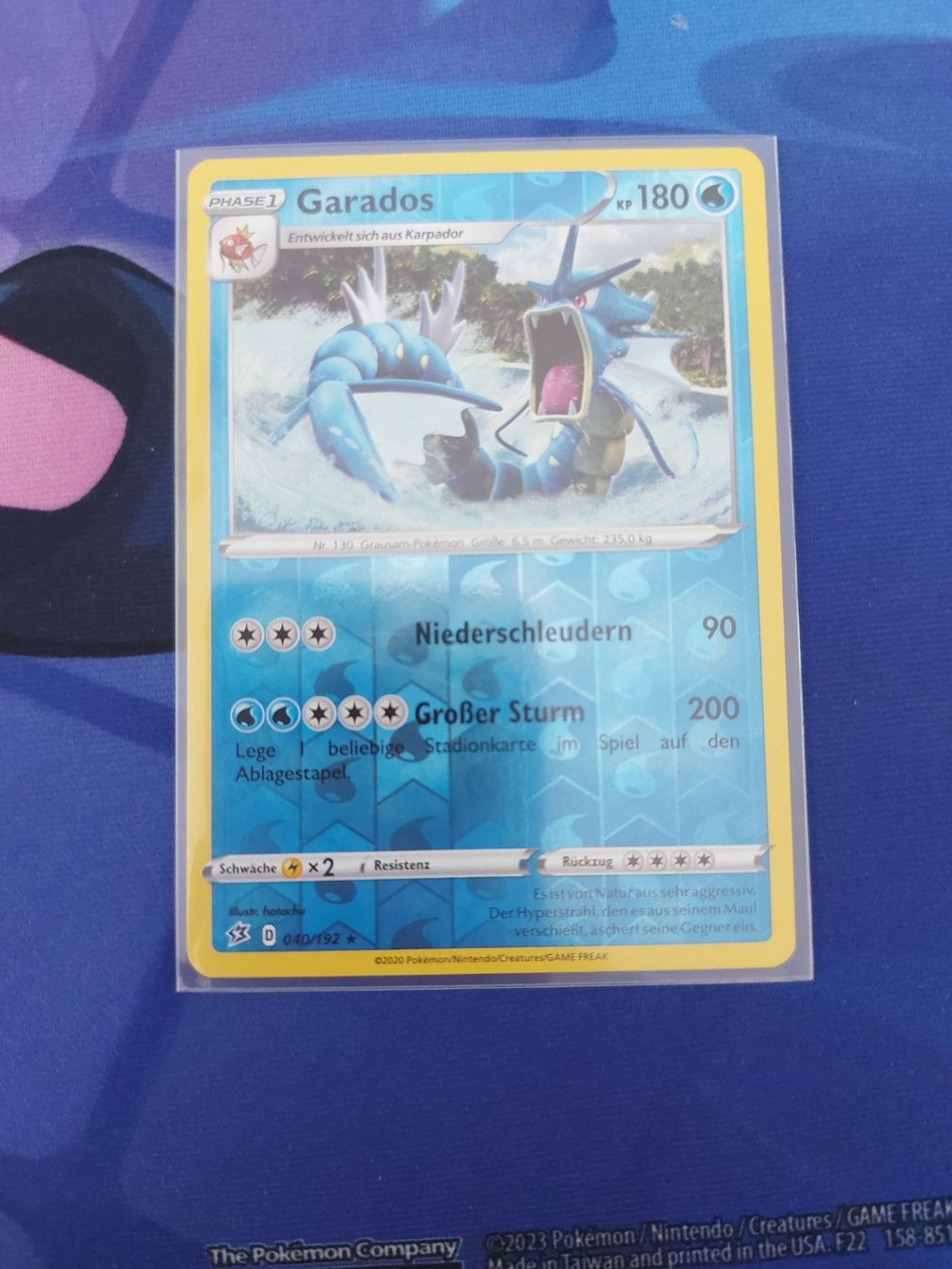 Pokémon Sammelbilder & Trading cards: Garados DE reverse 040/192 rebel clash – Gebraucht aus Biasca von Sara_Poke123