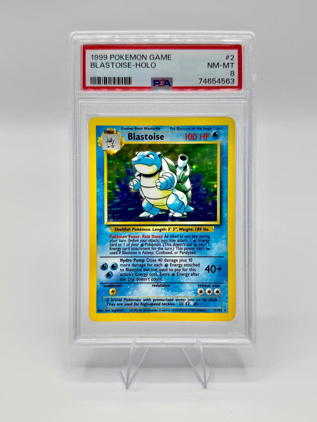 Pokémon Carte collezionabili: Pokémon Blastoise Holo PSA 8 | Base Set 1999 Vintage – Usato da Steffisburg venduto da SwissPokeTrade