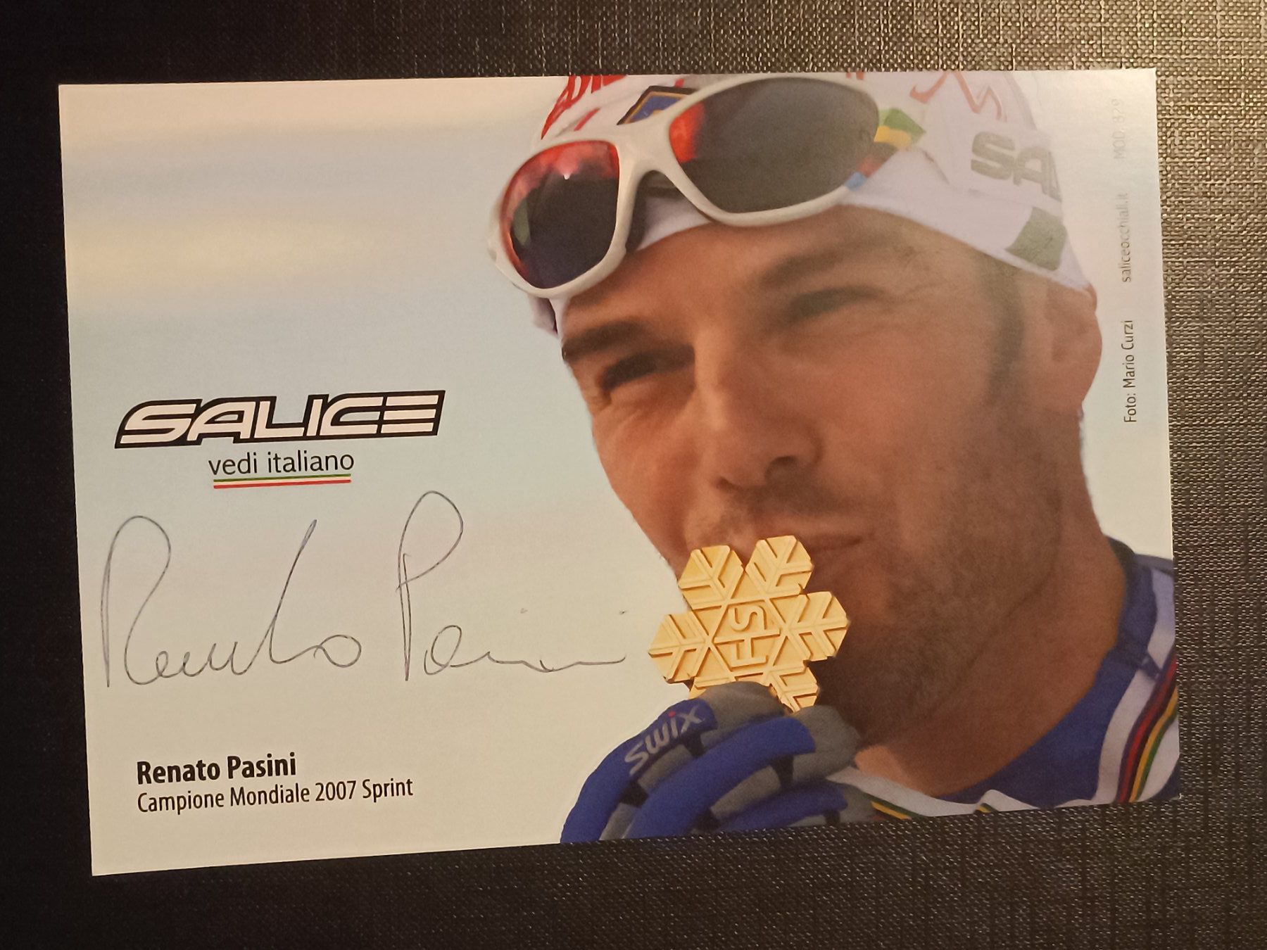 Autografi: Renato Pasini - Weltmeister -handsigniert – Usato da Menziken venduto da Autogramme