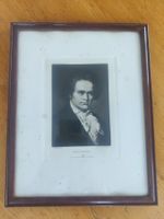 Antikes Beethoven Portrait  Stich gerahmt Druck Bruckmann