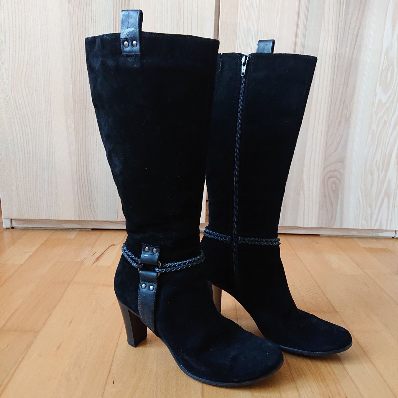 Roberto Santi Damenschuhe: Schwarze Wildleder Stiefel Gr. 38 – Gebraucht aus Aarau von kassandras 1