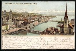 Litho Künzli No. 5014: Zürich-See und 