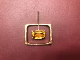Anhänger mit Citrin aus 18 Karat Gelbgold Au 750