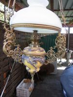 Antike Jugendstil Petrol Lampe, Hängelampe, Rarität, Top